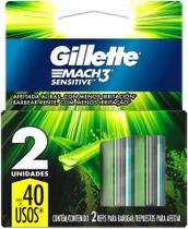 Gillette Carga Para Aparelho De Barbear Mach3 Sensitive 2 Unidades