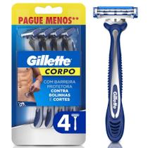 Gillette Corpo Aparelhos Descartáveis para Depilação Corporal 4 Unidades Gillette Corpo Aparelhos Descartáveis para Depilação Corporal 4 Unidades