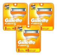Gillette Fusion Carga Com 8 Cartuchos 5 Lâminas - 3 Unid