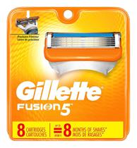 Gillette Fusion Carga Com 8 Cartuchos De 5 Lâminas