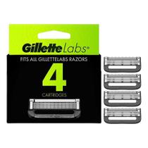 Gillette Labs Lâminas Barbear C/Barra Esfoliante -4 Recargas