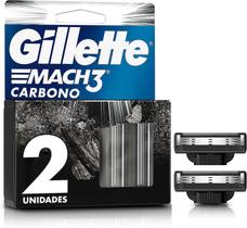 Gillette Mach3 Carbono Refil Carvao Ativado