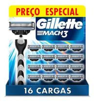 Gillette Mach3 Carga Para Aparelho 16 Uds Gillette Mach3 Carga Para Aparelho 16 Uds