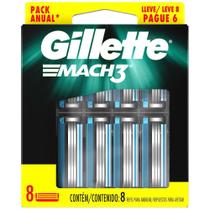 Gillette Mach3 Carga para Aparelho de Barbear - 8 Unidades