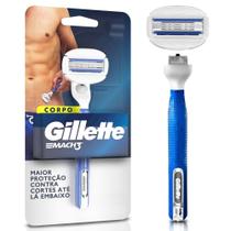 Gillette Mach3 Corpo Aparelho de Depilação Corporal com Barras Umectantes e 1 Carga