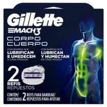 Gillette Mach3 Corpo Carga para Aparelho de Depilação Corporal para Homens 2 Unidades