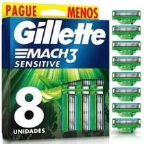 Gillette Mach3 Sensitive carga de barbeador 8 unidades
