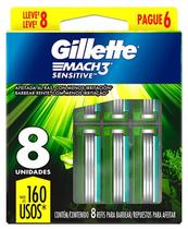 Gillette Mach3 Sensitive Carga De Barbeador - Leve 8 Pague 6