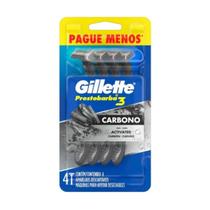 Gillette Prestobarba 3 Carbono Ativado Com 4 Unidades Gillette Prestobarba 3 Carbono Ativado Com 4 Unidades