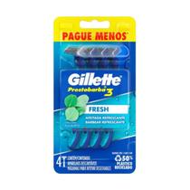 Gillette Prestobarba 3 Fresh Refrescante Com 4 Unidades Gillette Prestobarba 3 Fresh Refrescante Com 4 Unidades