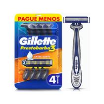 Gillette prestobarba 3 pack com 4 unidades