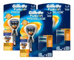 Gillette Proglide Flexball + 4 Cartuchos 5 Lâminas - 3 Unid