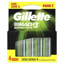 Gillette Sensitive Mach3 Refil Carga Para Barbeador