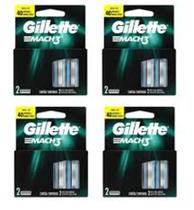 Gillette Shave Care Mach3 - Cartuchos de Barbear 2 Peças - 4 kit