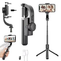 Gimbal Estabilizador Automático para Celular Bluetooth com Tripé Embutido Controle Remoto Recarregável USB Gimbal Estabilizador Automático para Celular Bluetooth com Tripé Embutido Controle Remoto Recarregável USB