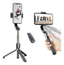 Gimbal Estabilizador Celular Tripé Pau De Selfie Altura 86cm Cor Preto F10