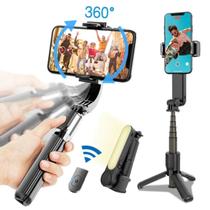 Gimbal Estabilizador L09 Selfie Vara com Tripé, Luz LED, Câmera de Ação Móvel, Suporte Celular, Stand Smartphone, Monopod Tripes