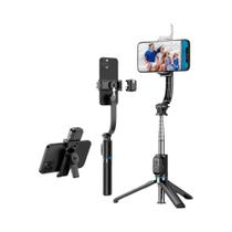 Gimbal Estabilizador Portátil Bluetooth com Tripé Telescópico - Para iPhone e Xiaomi