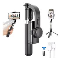 Gimbal Estabilizador Portátil de 3 Eixos para Celular com Tripé de Aderência Estabilização de Vídeo Profissional, Ideal para Vlogs, Gravação, Stream
