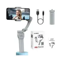 Gimbal Portátil de 3 Eixos com Estabilizador de Vídeo e Luz de Preenchimento