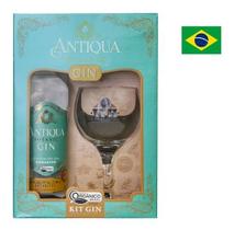 Gin Antiqua Botanic Dry Gin Orgânico W. Haus Kit Com Taça 1l