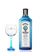 Gin Bombay Sapphire 750 ml + Taça de Vidro Personalizada