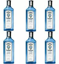 Gin Bombay Sapphire Dry London 750ml com 6 unidades Gin Bombay Sapphire Dry London 750ml com 6 unidades