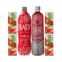 Gin Eternity Strawberry 900ml + Energético Baly 2L + 4 Coko
