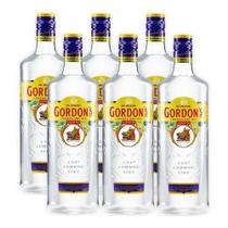 Gin Gordon's 750ml - London Dry Gin - Kit 6 Garrafas de Gordon's London Dry Gin - Alexander Gordon
