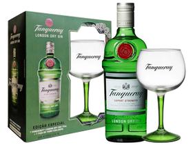 Gin Tanqueray London Dry 750ml + 1 Taça 600ml - Oficial - Globimport