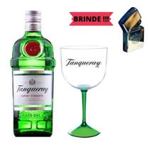 Gin Tanqueray London Dry 750ml Original com 1 TAÇA ACRÍLICA e 1 Isqueiro KIT