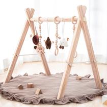 Ginásio Infantil de Madeira Razee com 6 Brinquedos Sensoriais Suspensos Ginásio Infantil de Madeira Razee com 6 Brinquedos Sensoriais Suspensos