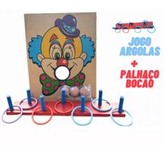 Gincana Boca do palhaço + Jogo de argolas com 7 pinos - Toy Trade