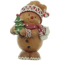 Gingerbread segurando pinheirinho - 20cm