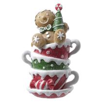 GINGERBREAD XÍCARAS VERMELHO E VERDE - 20cm