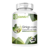 Ginkgo Biloba C/ Castanha da India 100% Puro 120 Caps 500 Mg - Bionutri