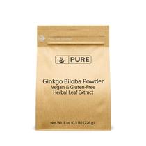 Ginkgo Biloba em pó, INGREDIENTES ORIGINAIS PUROS, 226 g, vegano, sem glúten