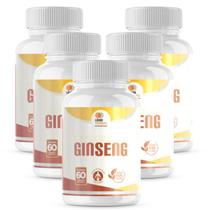 Ginseng Caps - 60 Caps 500mg Kit Com - 5 Potes