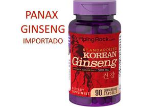 Ginseng Coreano Panax 500mg 90 Capsulas Importado EUA