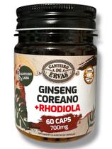 Ginseng Coreano + Rhodiola 60 Cápsulas Canteiro de Ervas Ginseng Coreano + Rhodiola 60 Cápsulas Canteiro de Ervas