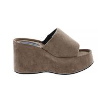 Giorgina - Tamanco Plataforma Camurça Suede Marrom Claro Giorgina - Tamanco Plataforma Camurça Suede Marrom Claro