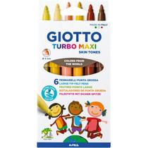 Giotto - Hidrocor Giotto Turbo Maxi 6 Cores Pele Giotto - Hidrocor Giotto Turbo Maxi 6 Cores Pele