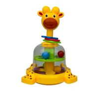Gira Girafa Brinquedo de Bebê Giratório Bolinhas Coloridas