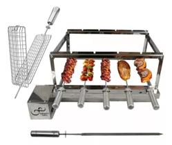 Gira Grill 5 Espeto Inox mais acessorio Gira Grill 5 Espeto Inox mais acessorio
