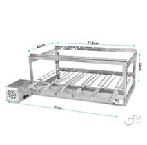 Gira Grill Inox 6 Espetos para Churrasqueiras de Alvenaria e Pré-moldadas