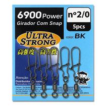 Girador Com Snap 6900 Reforçado Para Pesca V-Fox