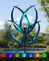 Girador de Vento Solar Azul Claro Lariander para Jardim 150 cm Girador de Vento Solar Azul Claro Lariander para Jardim 150 cm