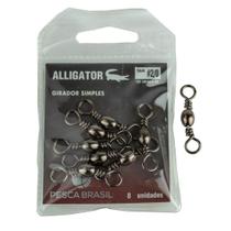 Girador Simples Para Pesca Tamanho 2/0 8un. - Alligator Girador Simples Para Pesca Tamanho 2/0 8un. - Alligator