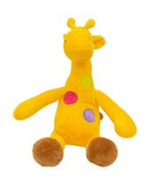 Girafa Amarela Pintas Coloridas 29cm Pelúcia