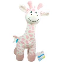 Girafa Bicho de Pelúcia para Bebê - 40 cm - Rosa - Buba